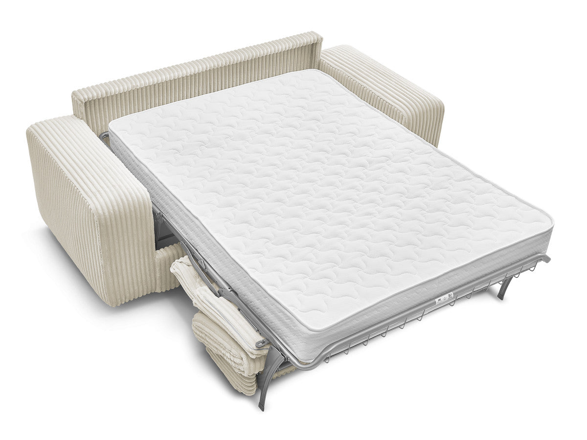 Canapé droit convertible IBIZA ouverture express velours côtelé