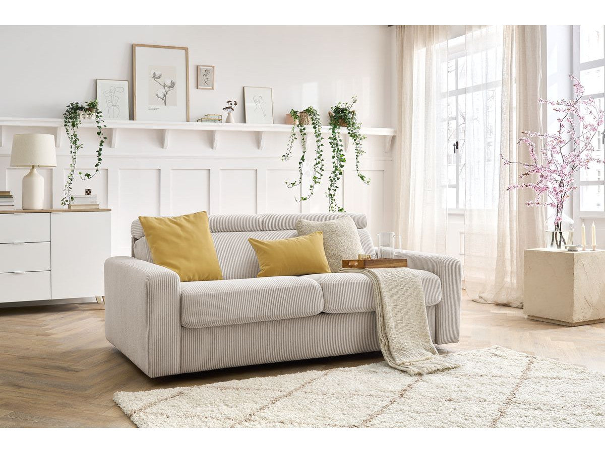 MONACO rechte slaapbank met snelopening in corduroy