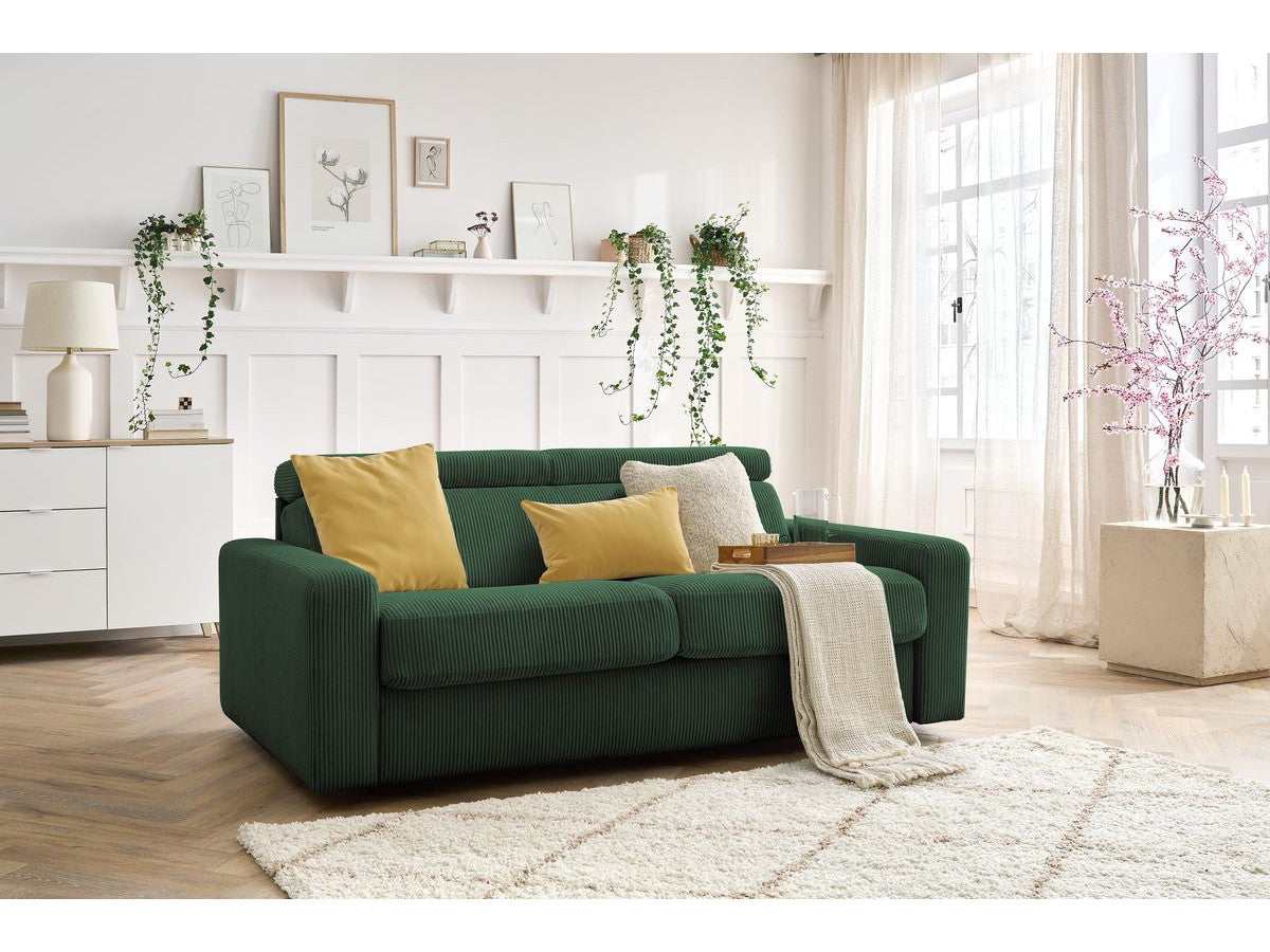 MONACO rechte slaapbank met snelopening in corduroy