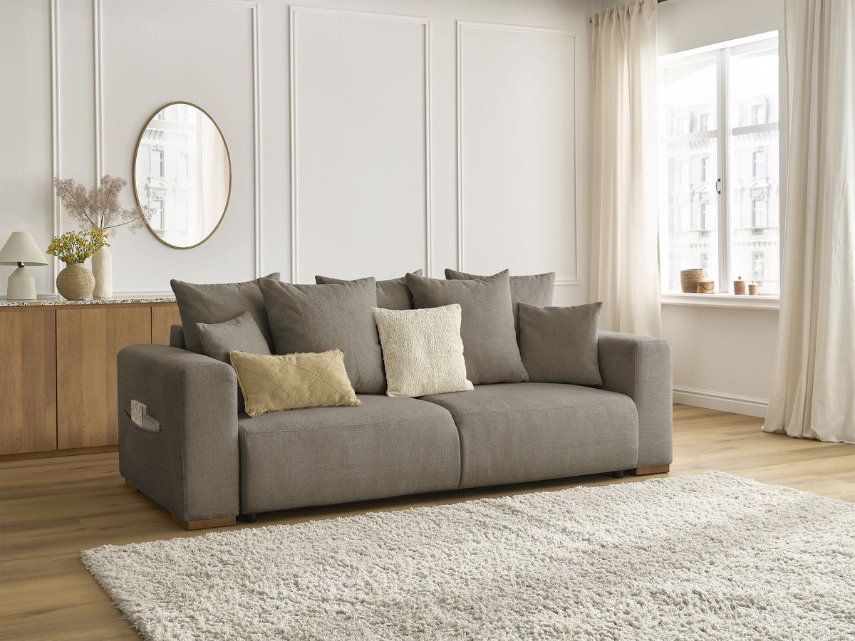 SIDONIE omvormbare rechte bank in gem?leerde stof