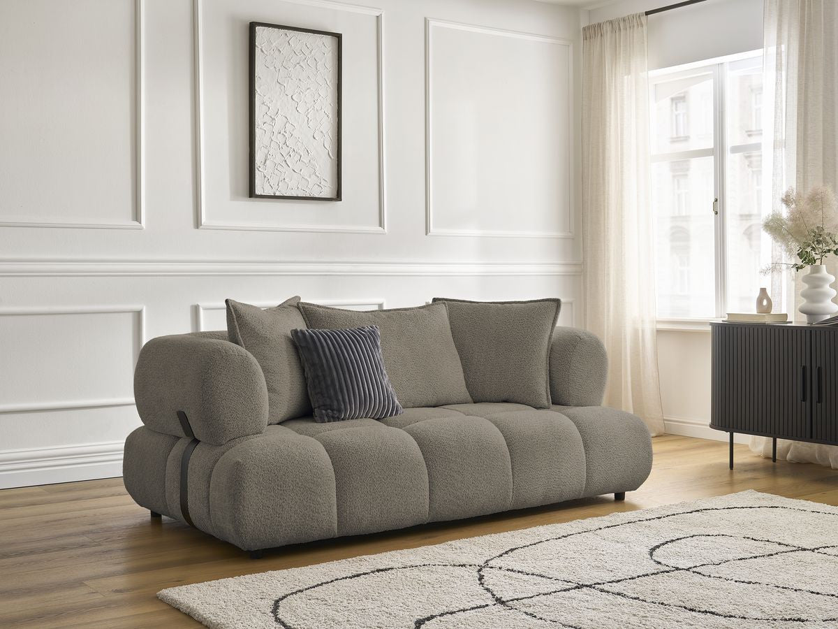 ALYA vaste 2-zits rechte bank in badstof