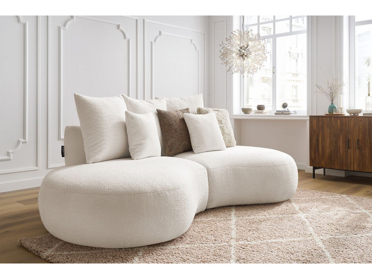 Canapé droit fixe 3 places SAINT-GERMAIN tissu bouclette