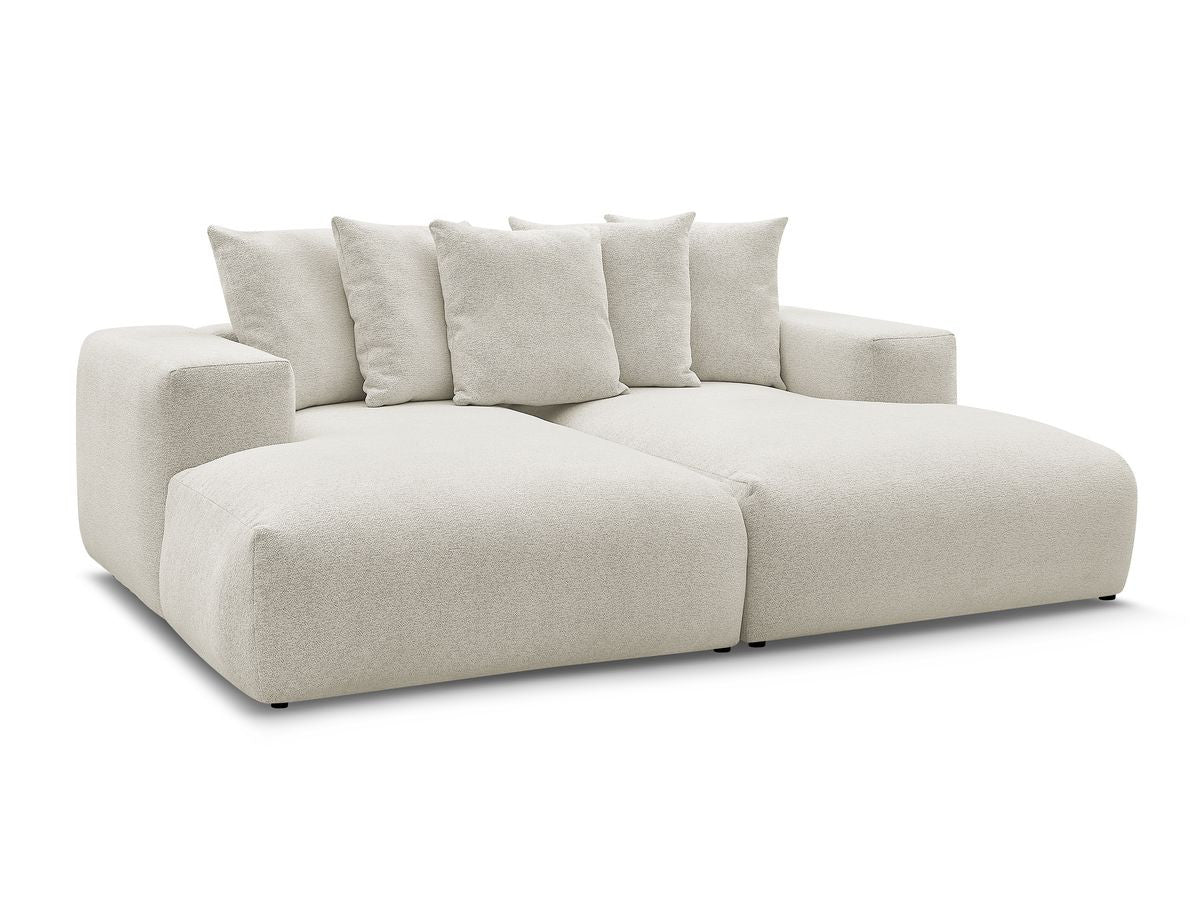 Canapé droit fixe 4 places VOLTAIRE assise profonde tissu chiné