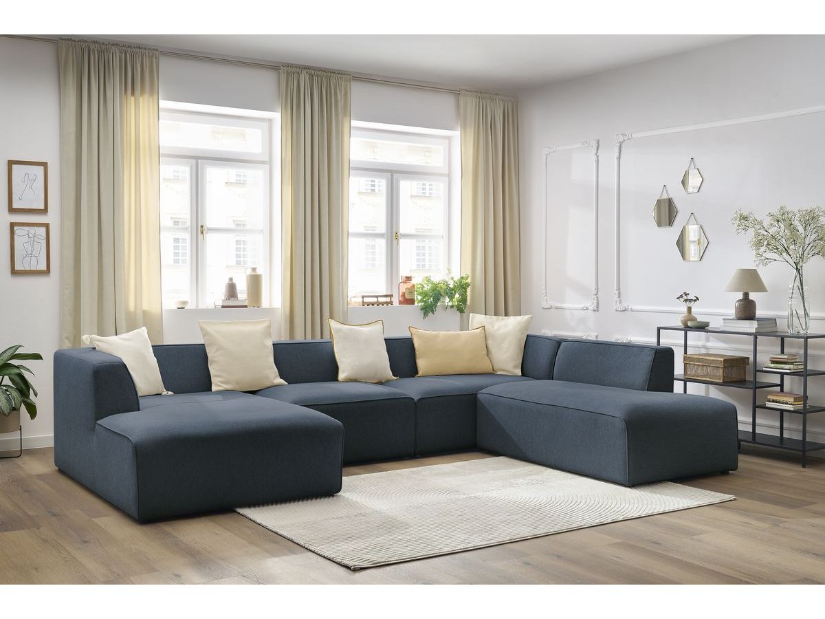 Vaste panoramabank MEGEVE gemêleerde stof