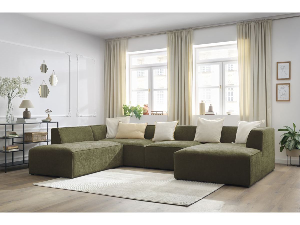 Vaste panoramische bank MEGEVE structuurstof