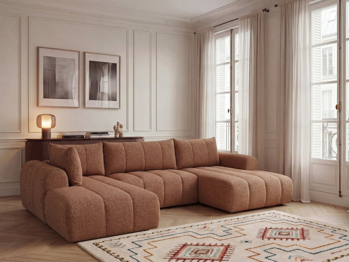 NESTY vaste panoramabank in gemêleerde stof