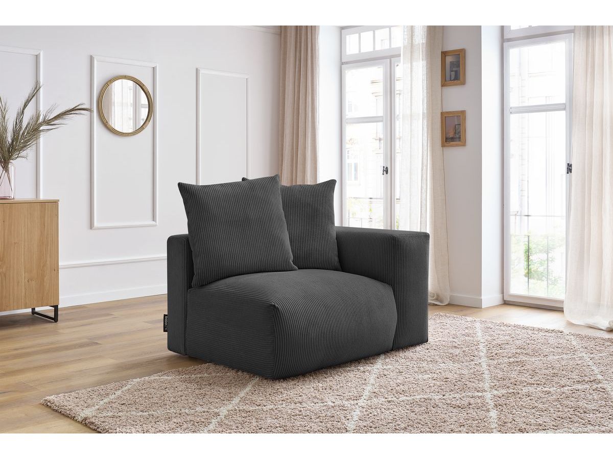 Chauffeuse 1 place avec accoudoir pour canapé modulable VOLTAIRE