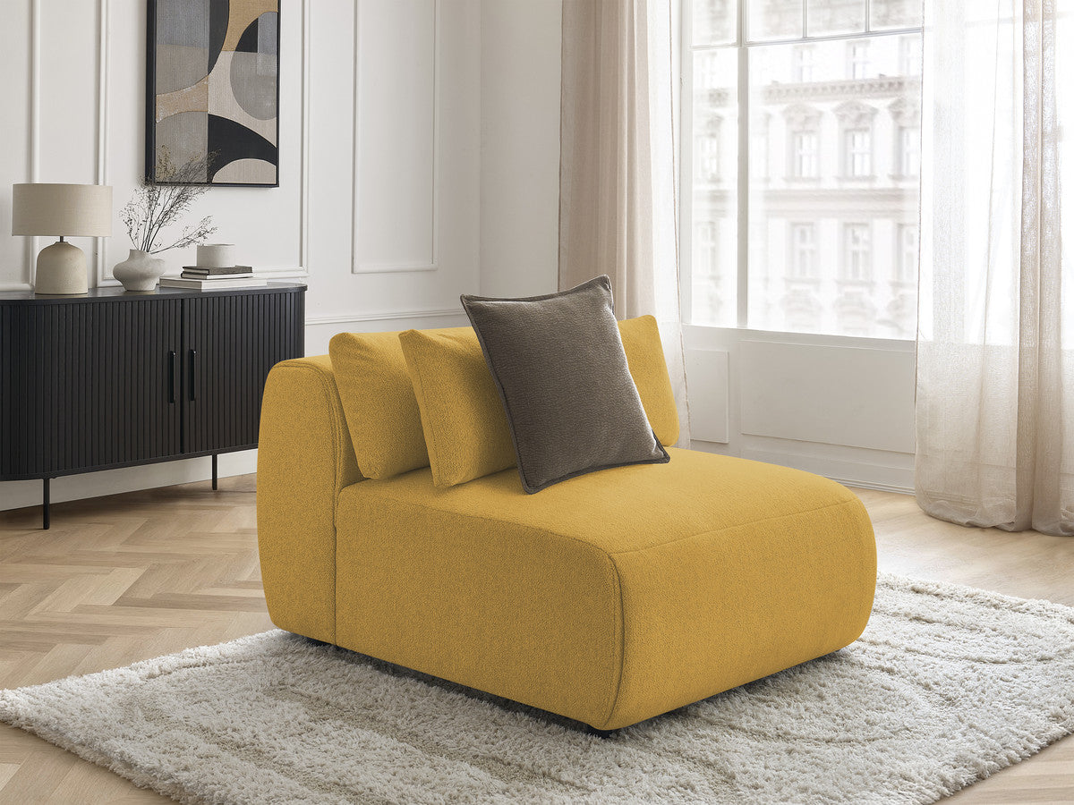 JANA 1-zits chaise longue met hoofdsteun voor modulaire bank, gemêleerde stof