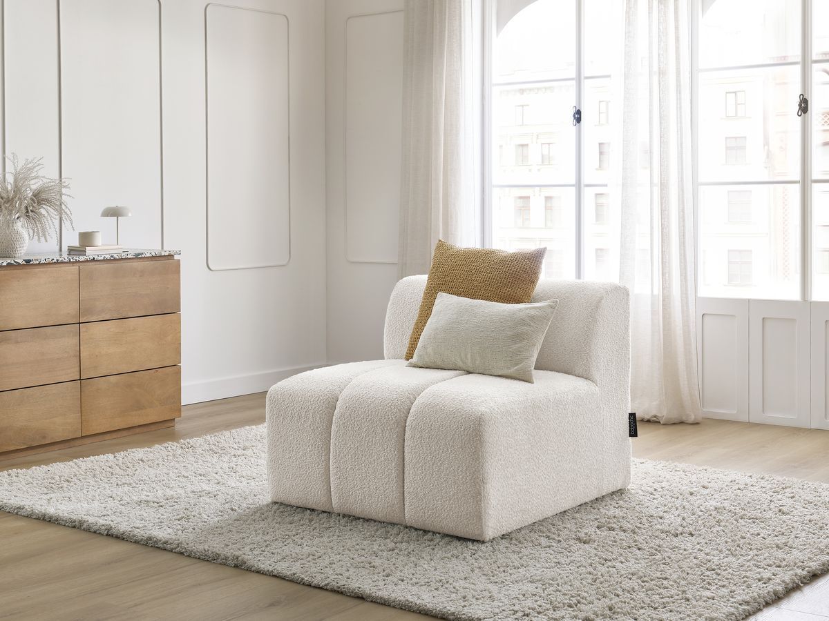 Chauffeuse 1 place pour canapé modulable ANNECY tissu bouclette
