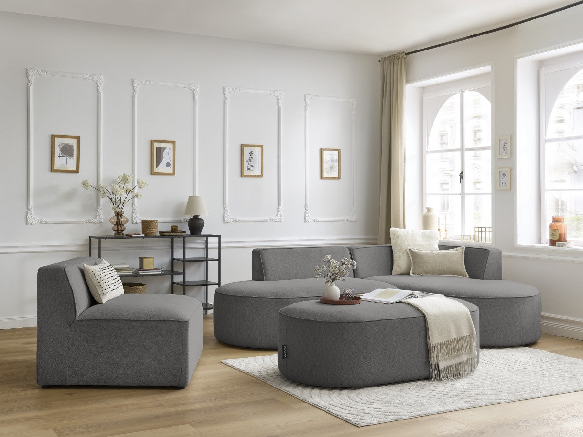 1-zitsfauteuil voor modulaire bank ROUSSEAU in gemêleerde stof