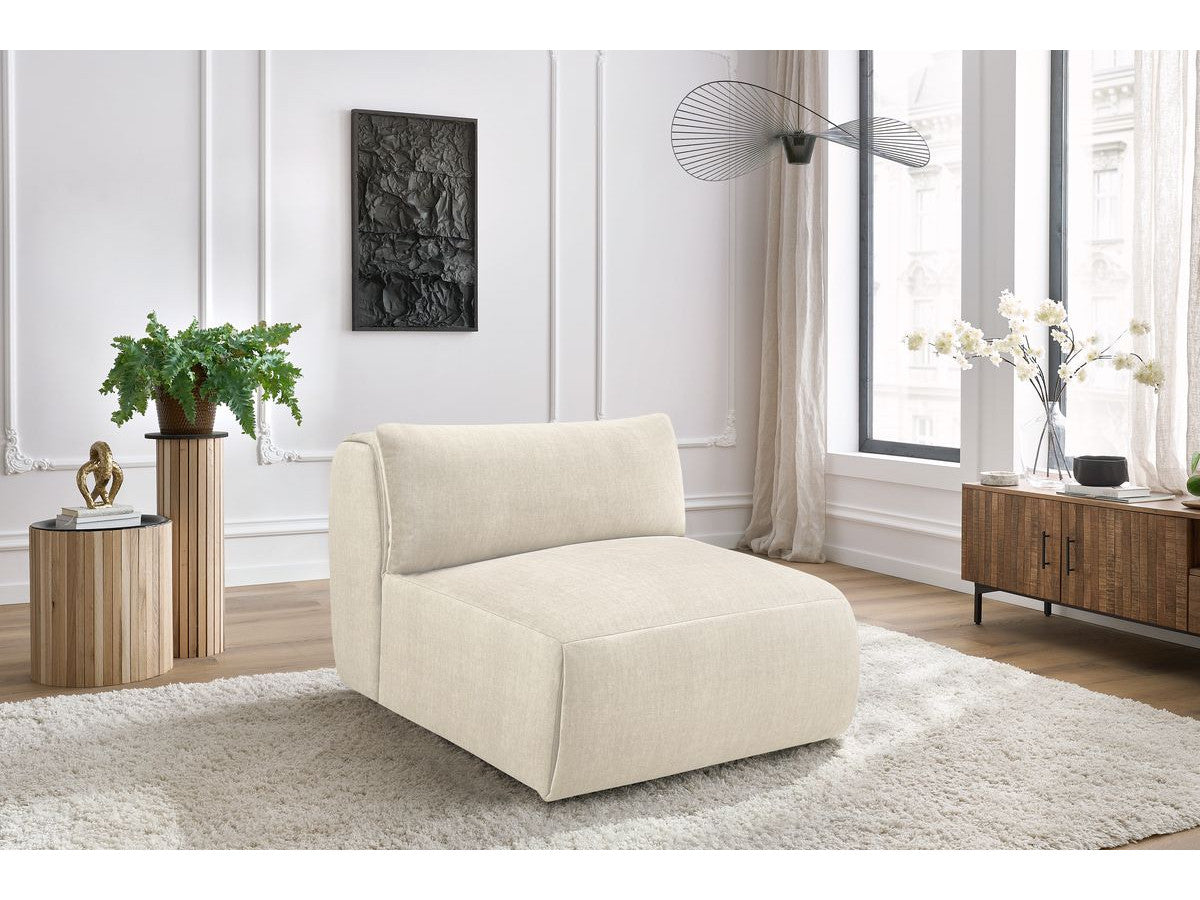1-zits fauteuil zonder armleuningen voor modulaire bank JEANNE in fluwelen stof