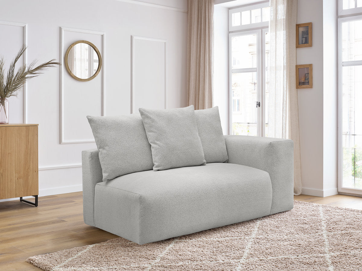Chauffeuse 2 places avec accoudoir pour canapé modulable VOLTAIRE tissu chiné