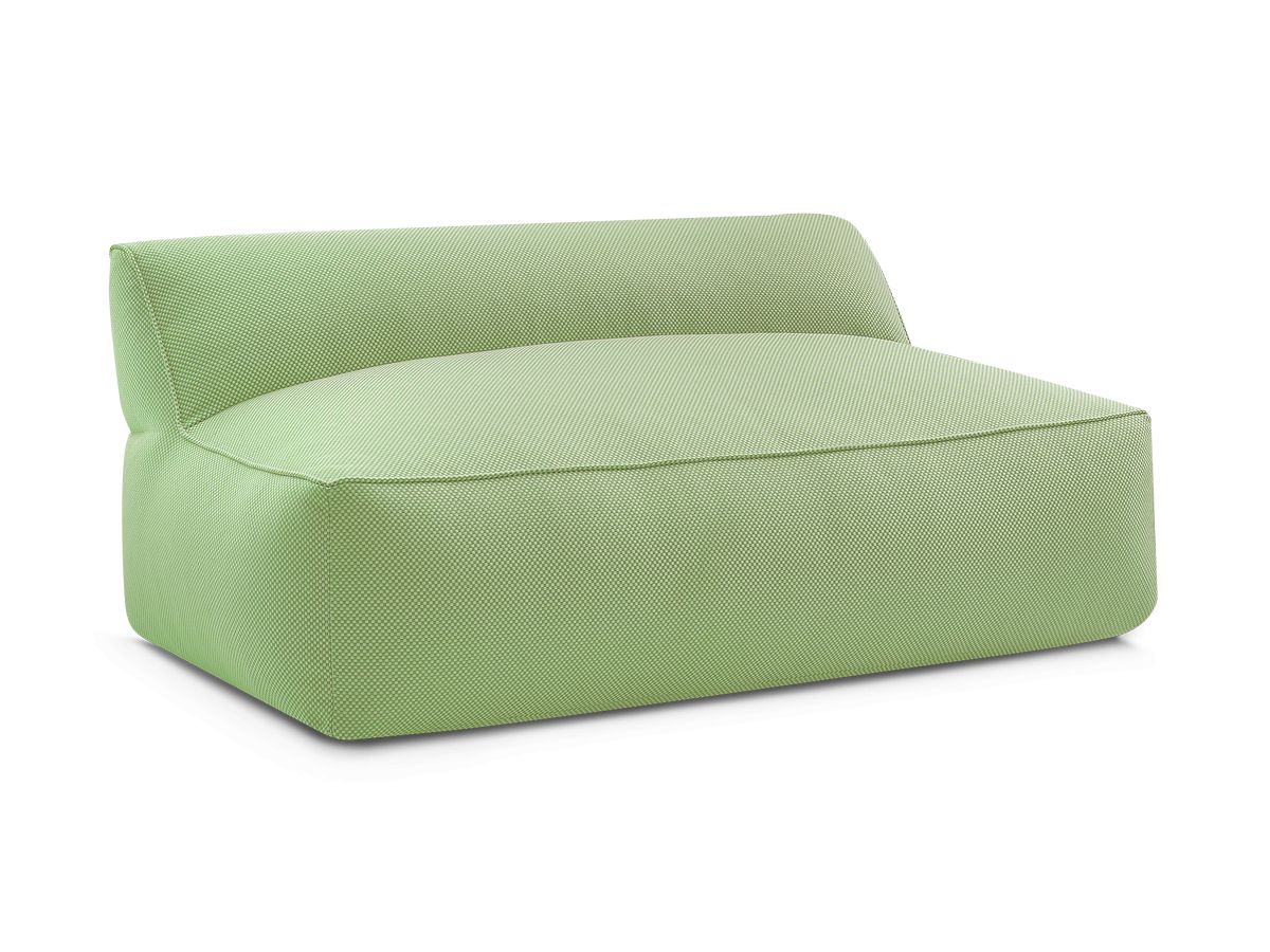 Chauffeuse 2 places sans accoudoir pour canapé de jardin modulable RIVIERA tissu chiné