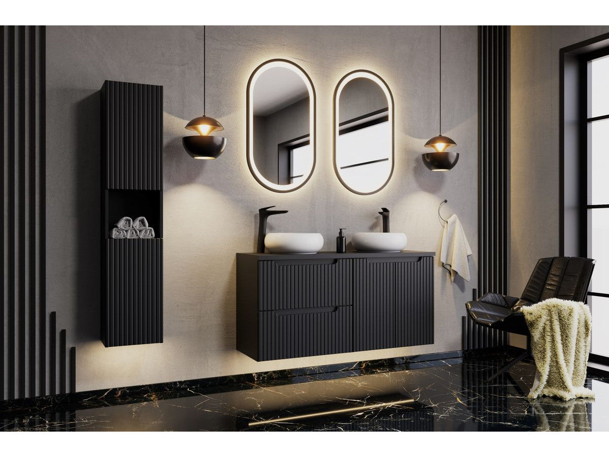 Colonne salle de bain 140 cm YOUNA noir