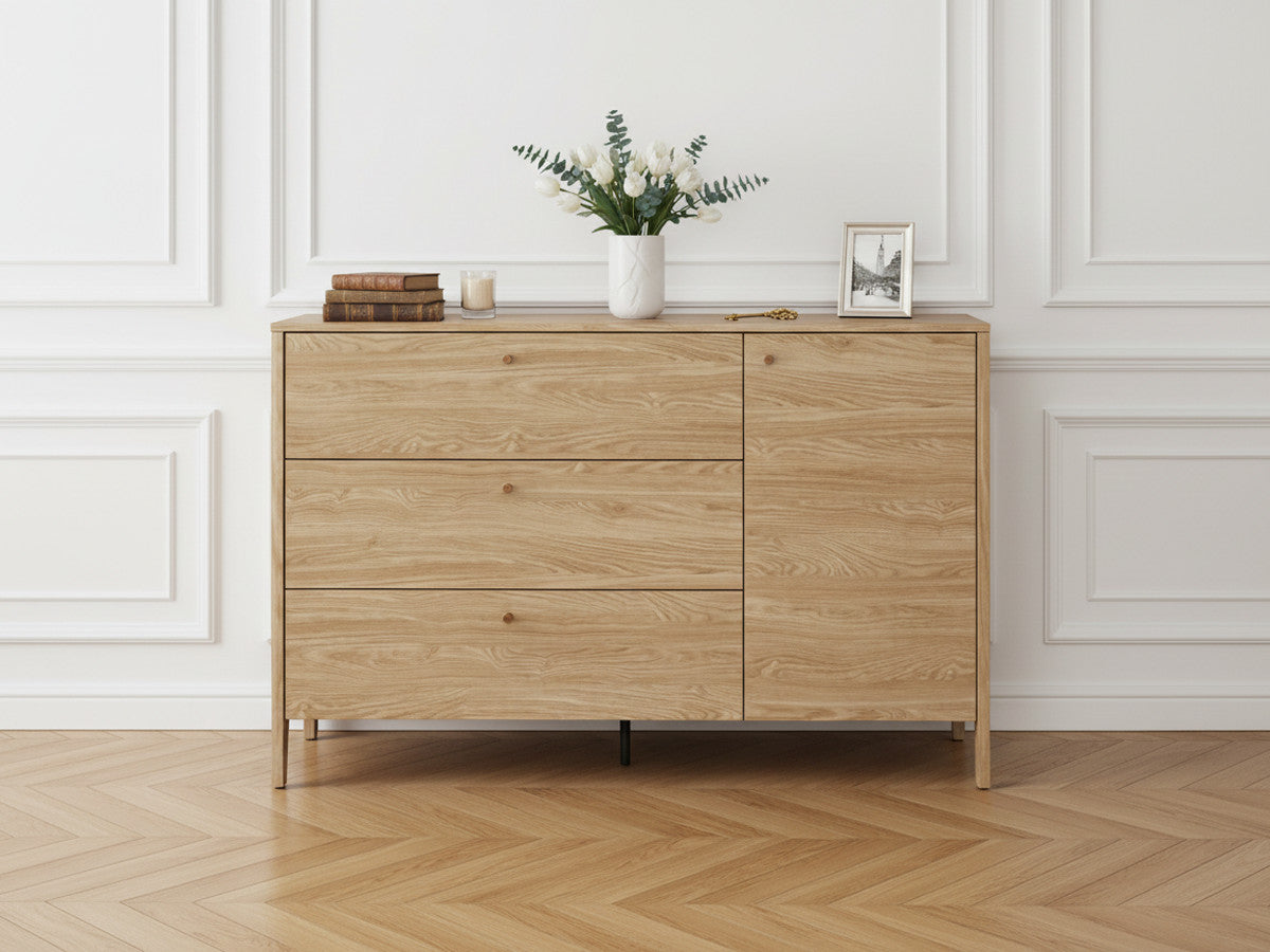 Commode 1 porte 3 tiroirs MADDY