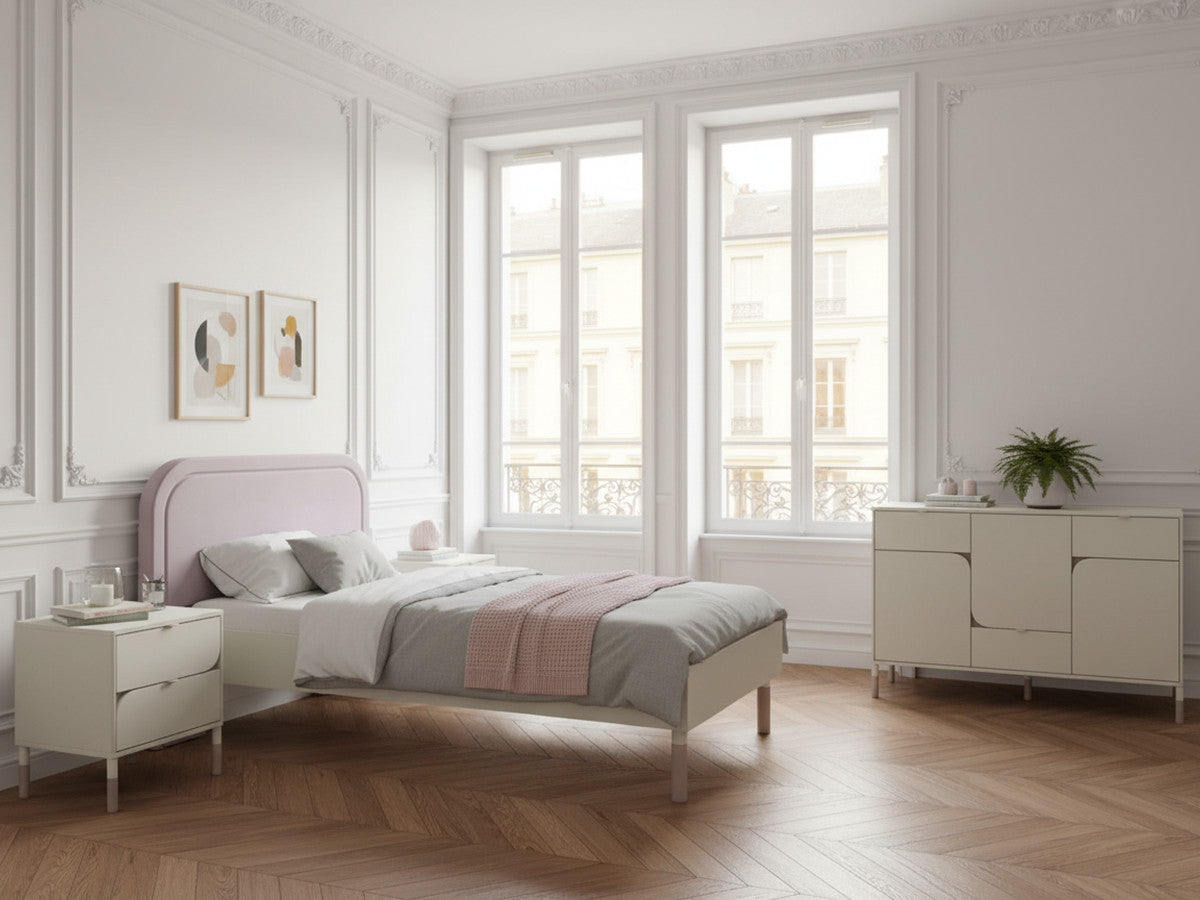 Ensemble lit enfant BOREO avec commode + chevet