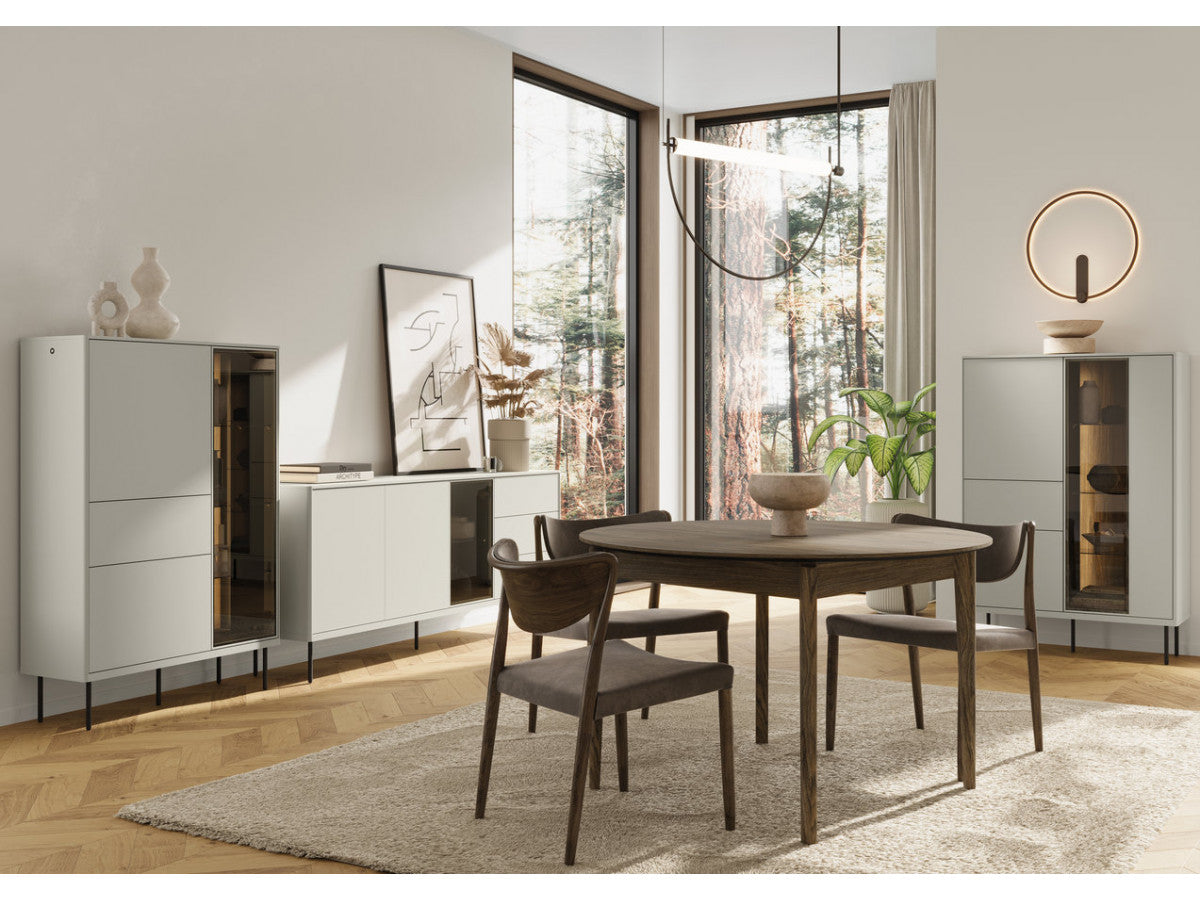 Ensemble ESPERA avec buffet 161 cm + meuble TV 161 cm + meuble vitrine avec LEDS