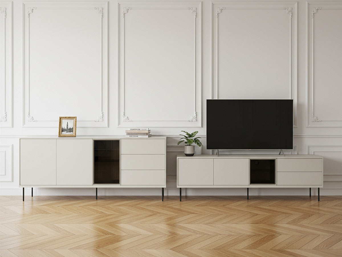 Ensemble ESPERA avec buffet 194 cm + meuble TV 194 cm avec LEDS