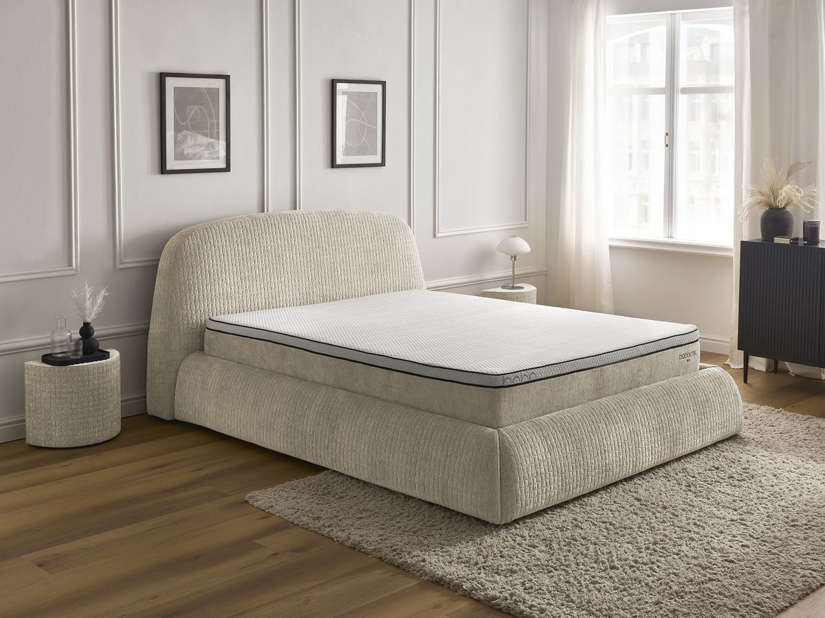 AMALIA matrasset + MALON bed in structuurstof