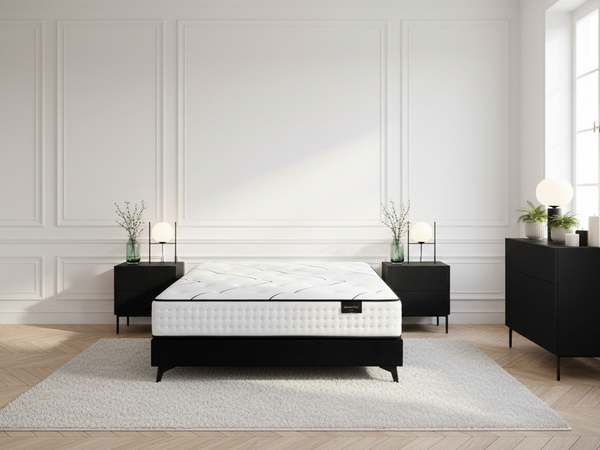 Ensemble matelas ressorts ensachés + sommier MON CRUSH
