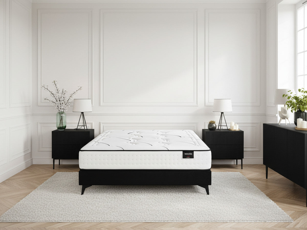 Ensemble matelas ressorts ensachés + sommier MON IDEAL