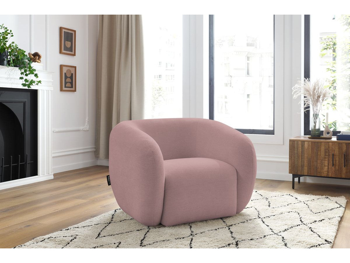 Fauteuil CELINE tissu lisse