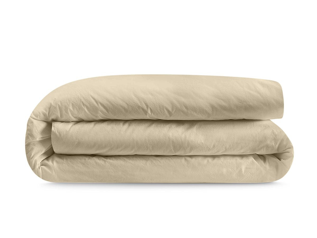 hera katoen percal dekbedovertrek gekleurd beige