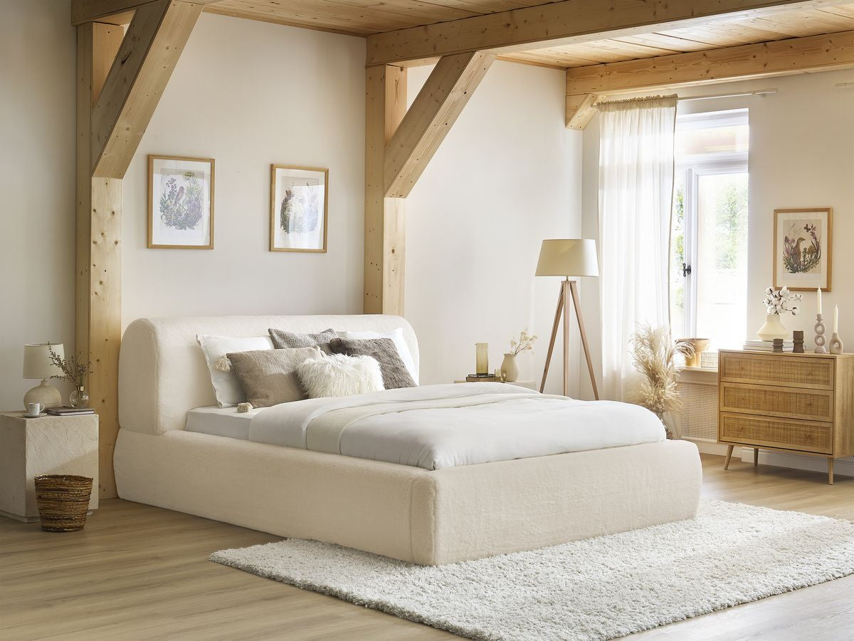 CERVIN opbergbed met imitatiebonteffect