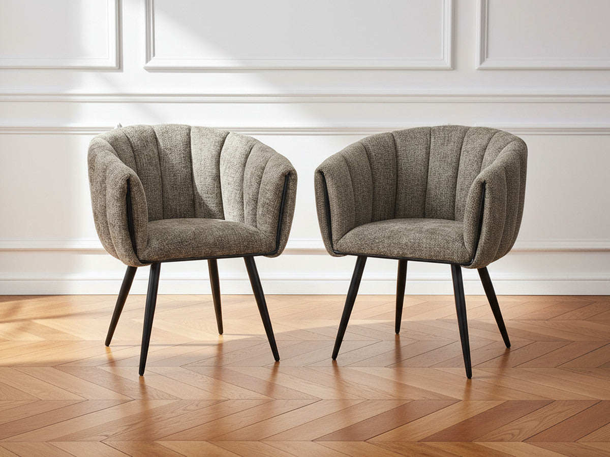 Set van 2 ADA fluwelen stoffen stoelen