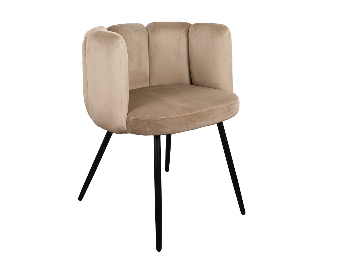 Lot de 2 chaises CELIA Tissu velours