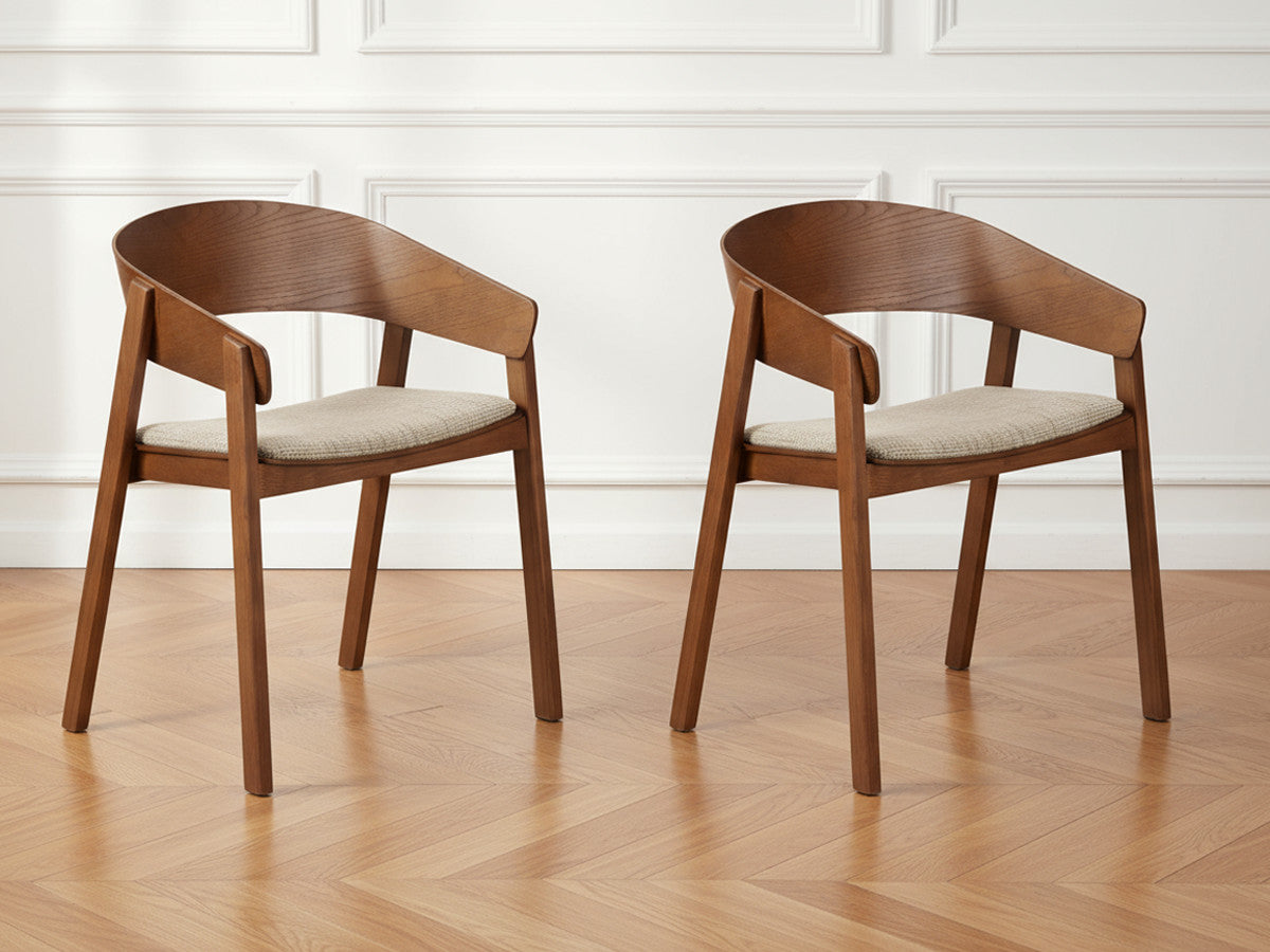 Lot de 2 chaises de table RANI avec accoudoir