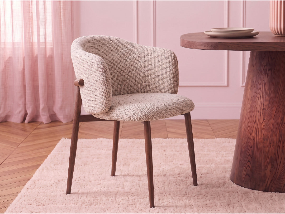 Lot de 2 chaises LETO tissu tweed