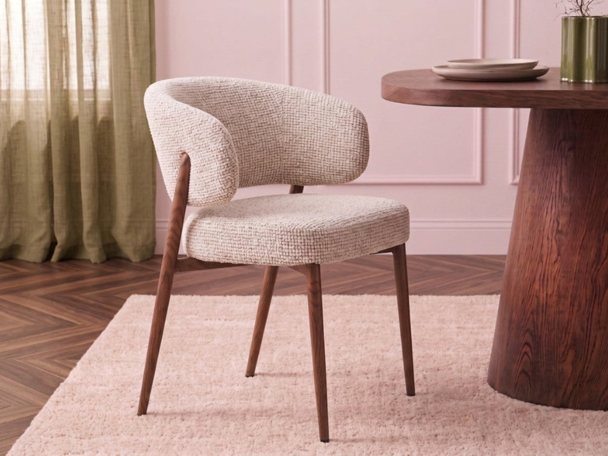 Lot de 2 chaises RHEA tissu tweed
