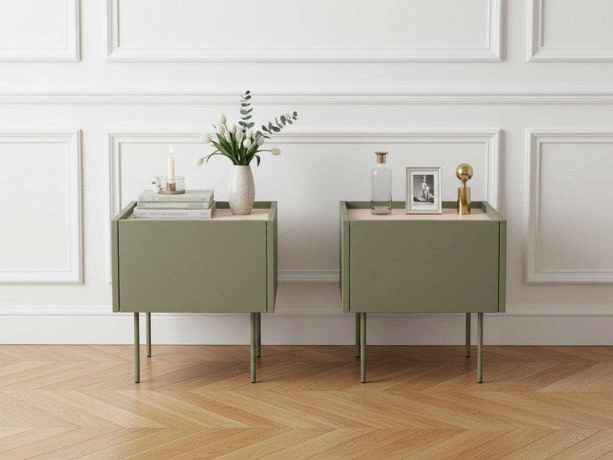 Lot de 2 chevets 1 tiroir ATLAS