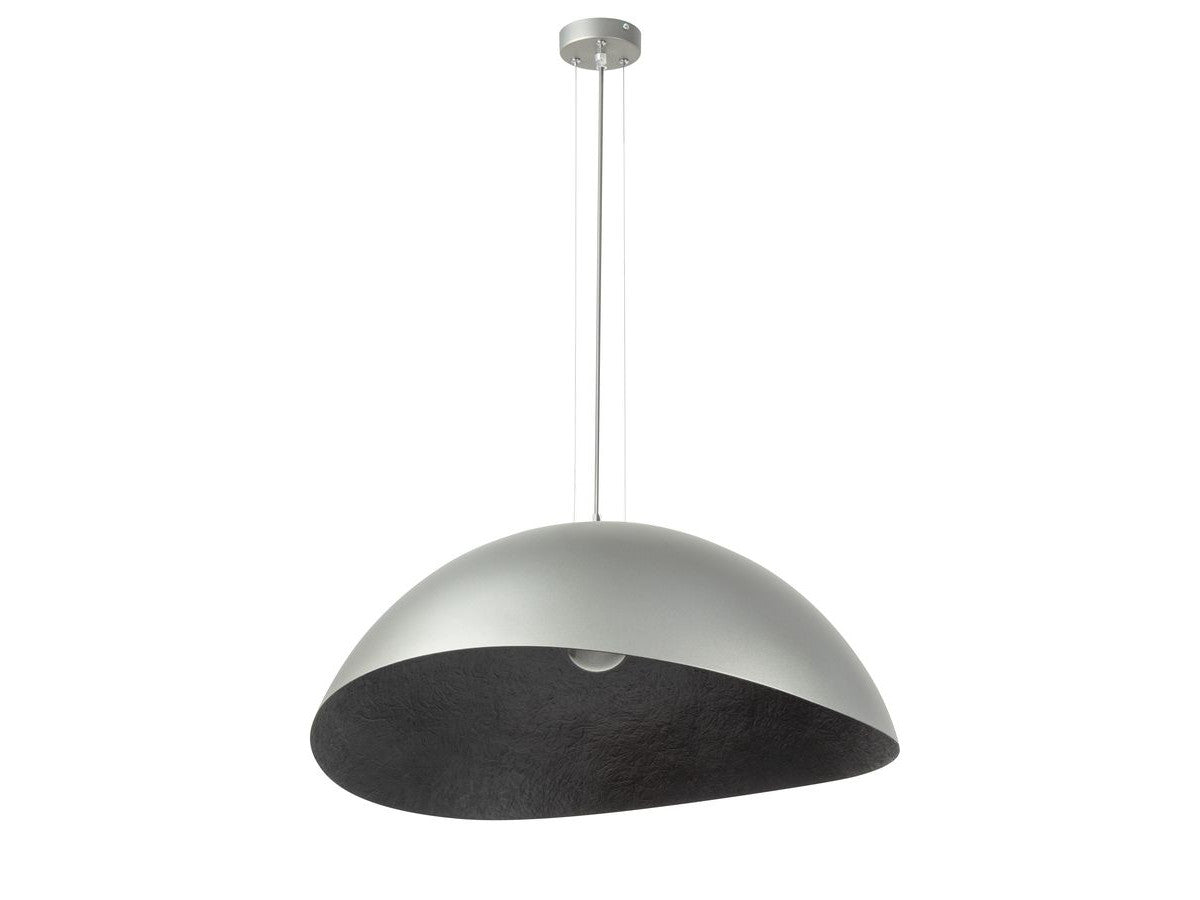 Lustre ALTEA bicolore gris en acier