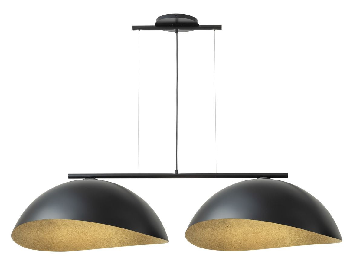 lustre altea multi-lampes bicolore en acier de couleur noir