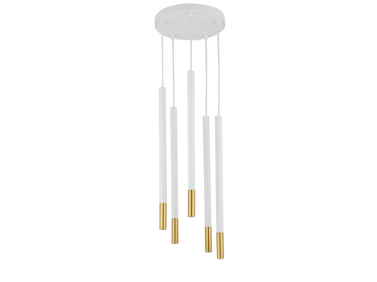 lustre janelle en laiton de couleur blanc