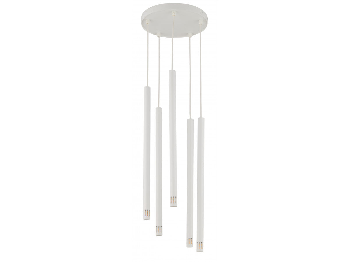 lustre janice en acier de couleur blanc