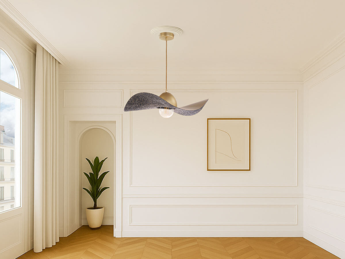 Lustre KIRAN bicolore or en acier