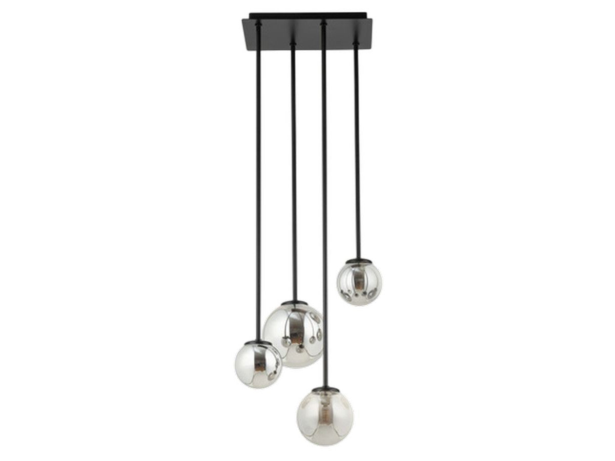 lustre long ambroise en acier de couleur gris