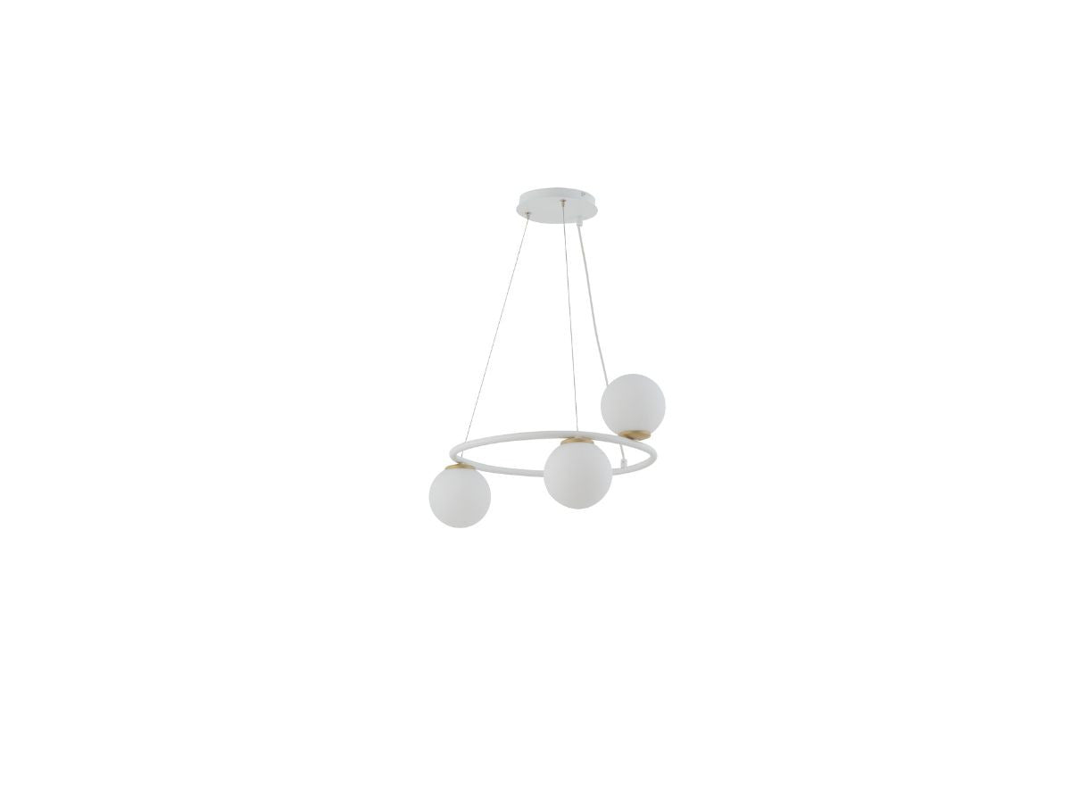 lustre sik en acier de couleur blanc