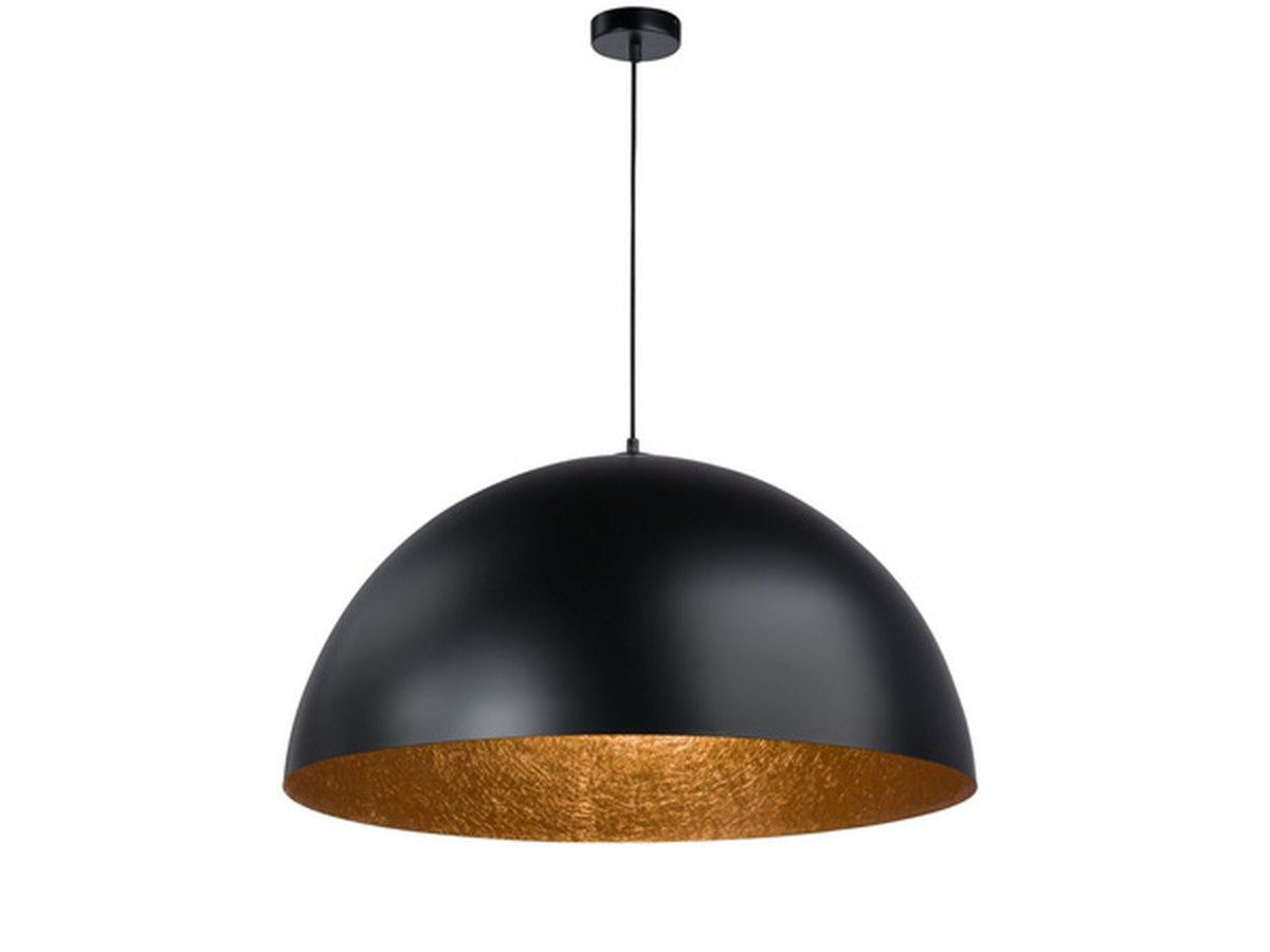 lustre ysolde bicolore noir en acier de couleur orange