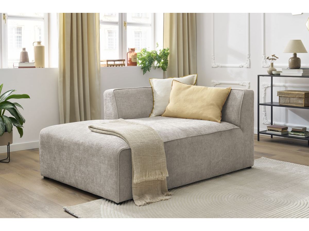 Méridienne pour canapé modulable MEGEVE tissu texturé