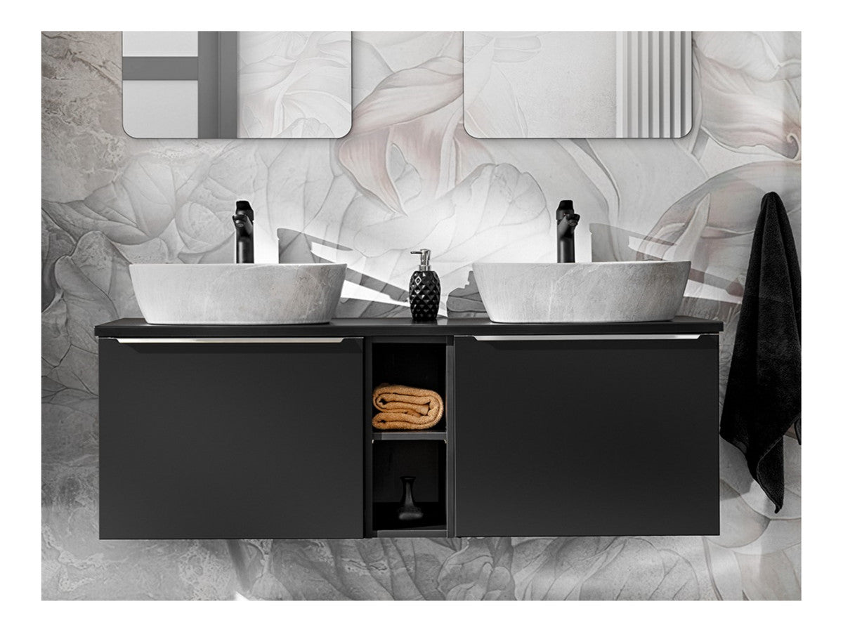 Meuble de salle de bain 140 cm LAYA effet béton