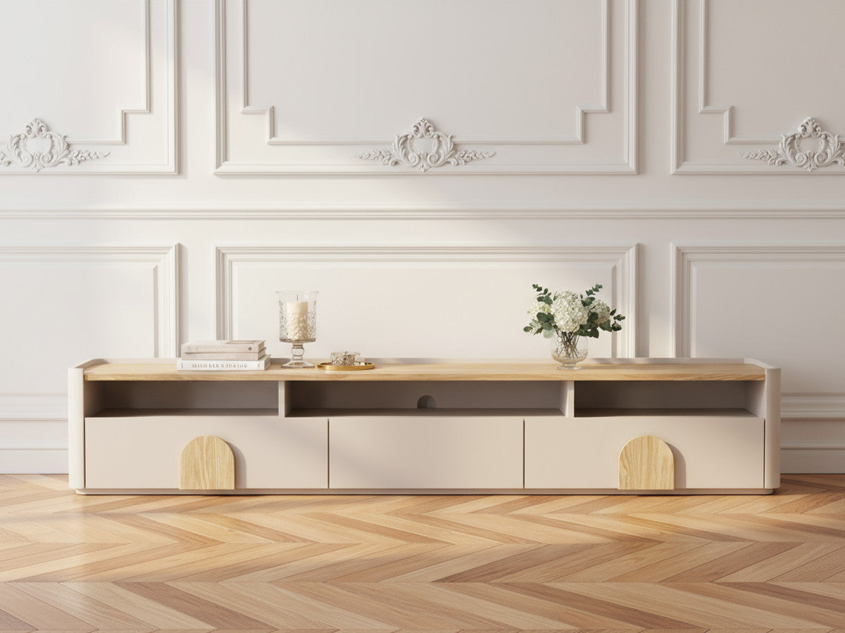 ENYRA TV-meubel met 1 deur en 2 lades, 200 cm