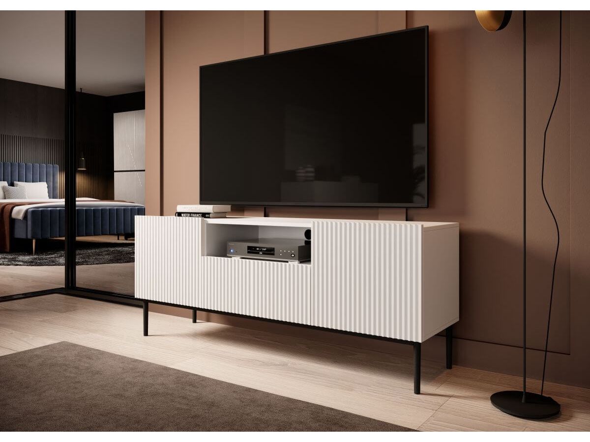 Meuble TV 150 cm avec niche KASHA Pieds noir