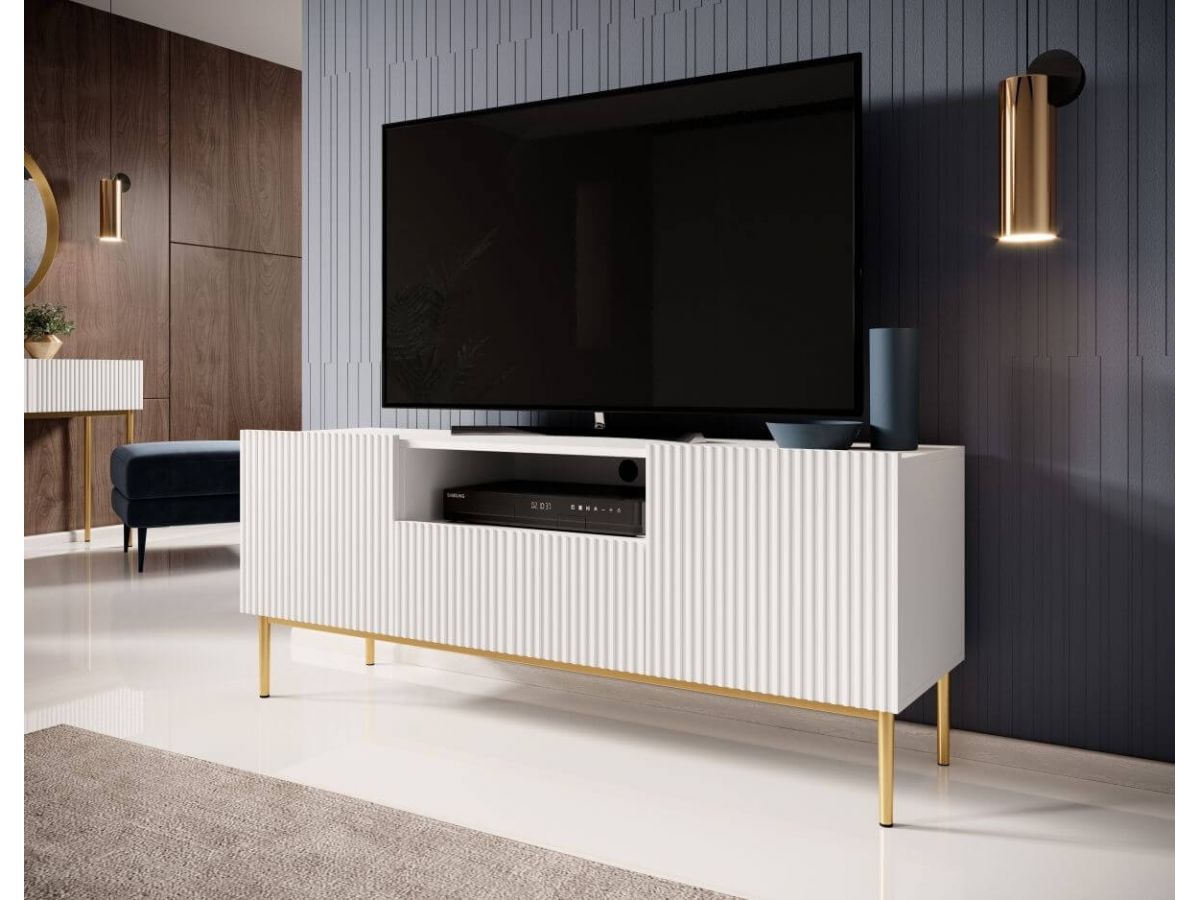 Meuble TV 150 cm avec niche KASHA Pieds or
