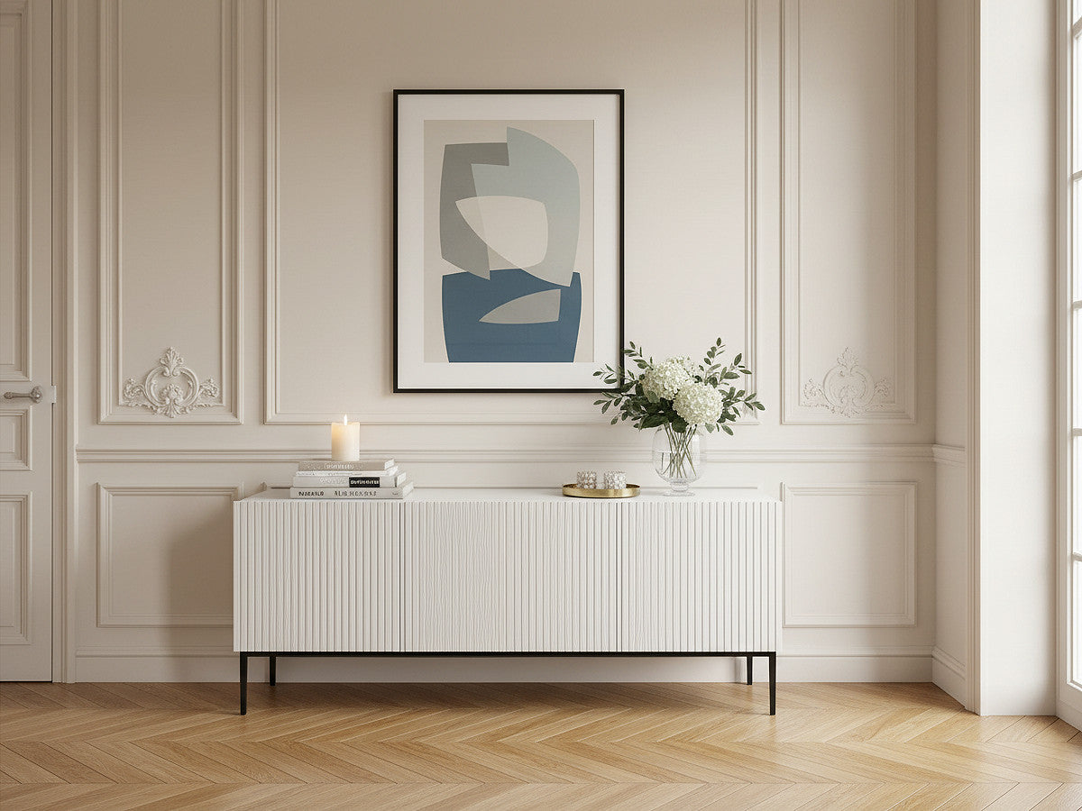 Meuble TV 150 cm KASHA Pieds noir