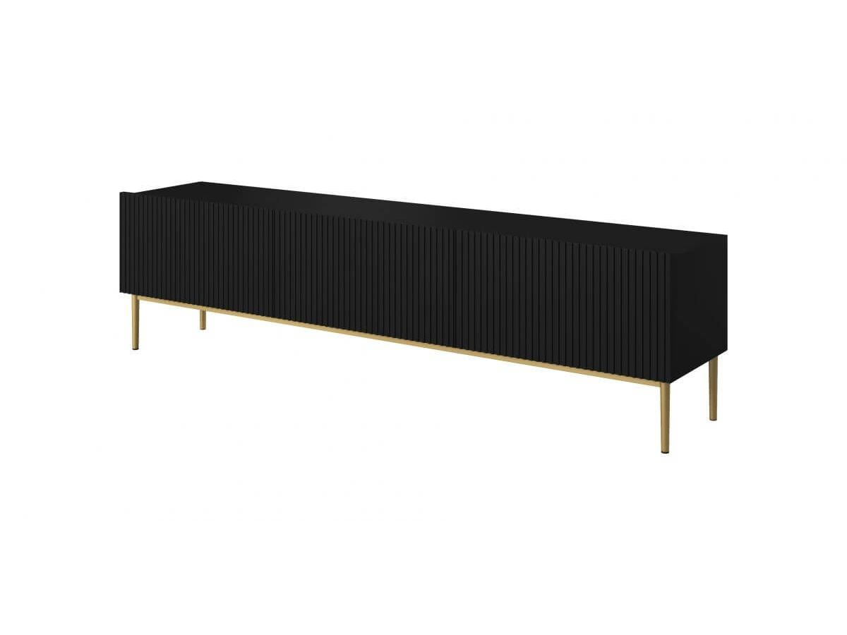 Meuble TV 200 cm KASHA Pieds or