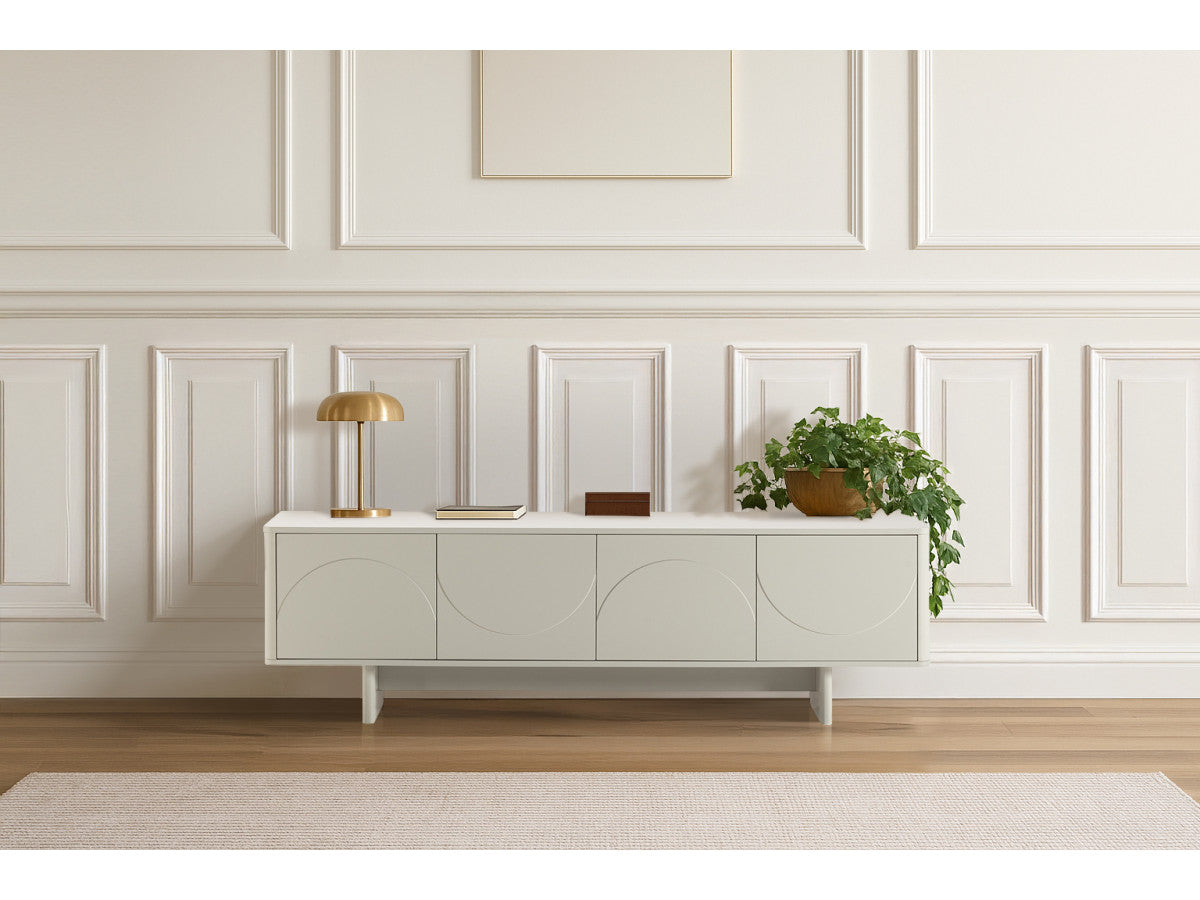 Meuble TV 4 portes 180 cm ESTEBAN formes géométriques